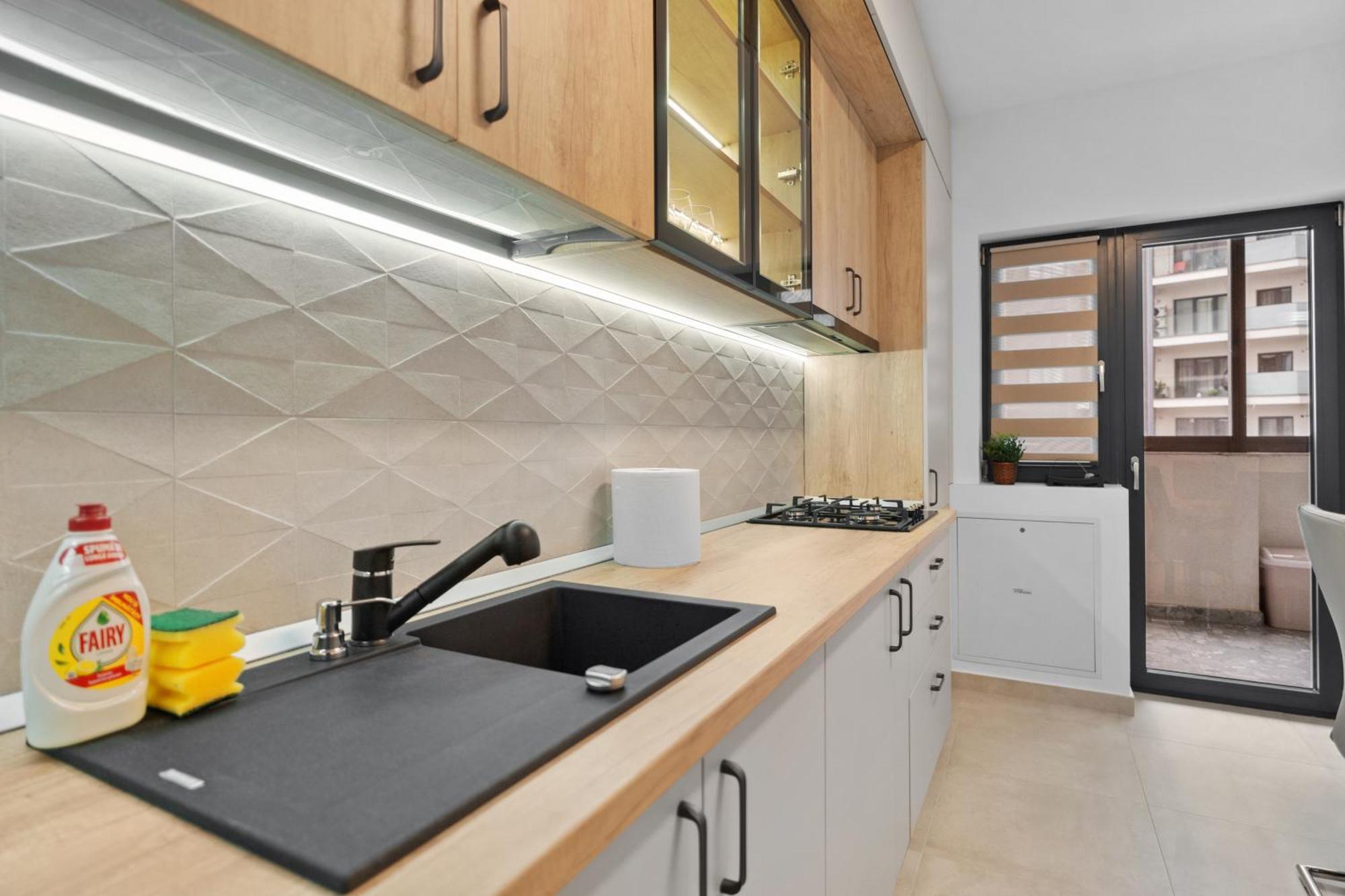 Stylish Gold Accents Apartment