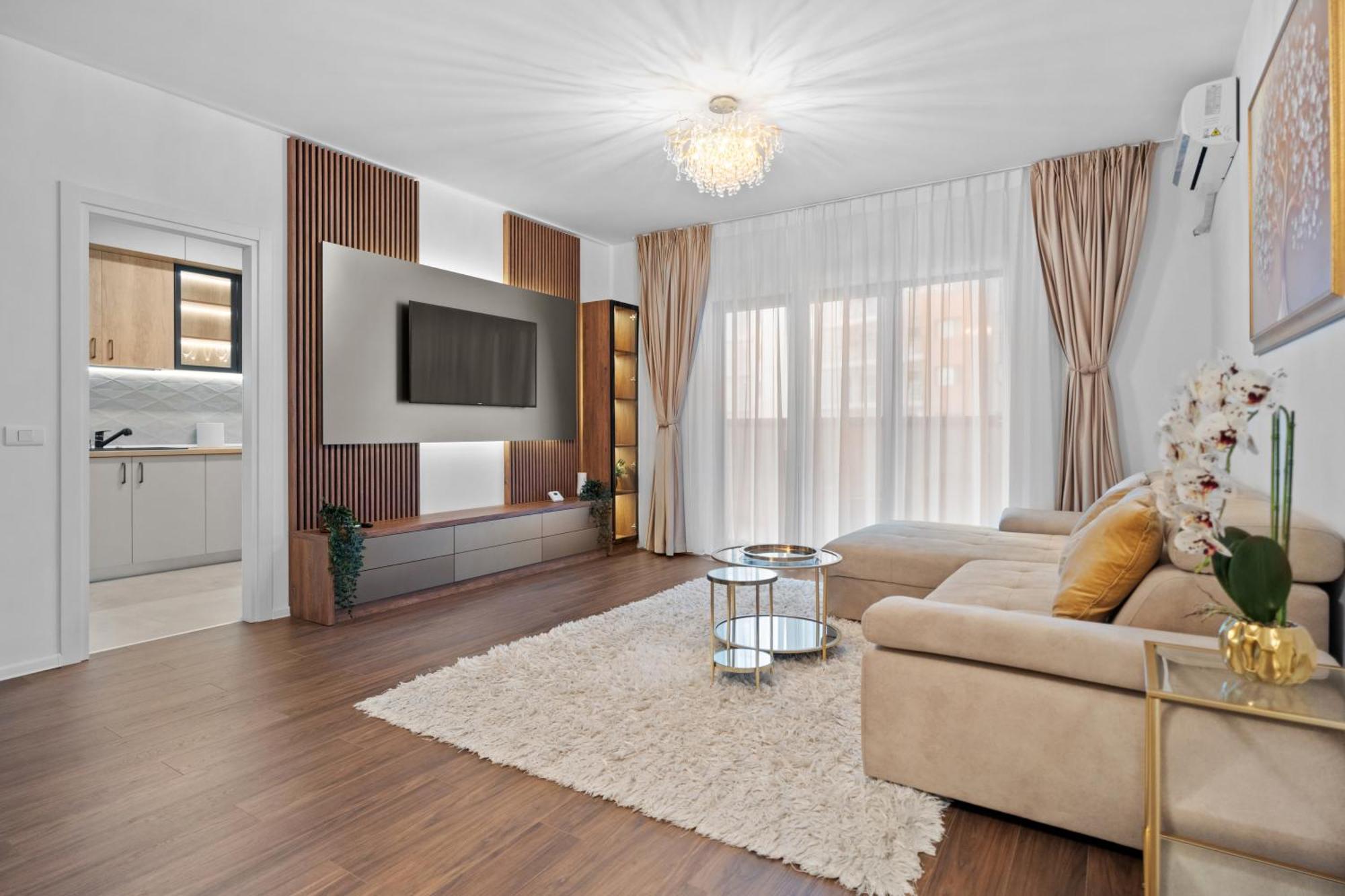 Apartment Stylish Gold Accents *